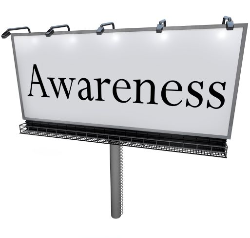 Build in blog next steps to drive increased awareness. Image shows billboard with the word Awareness