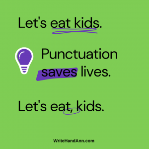 Punctuation saves lives